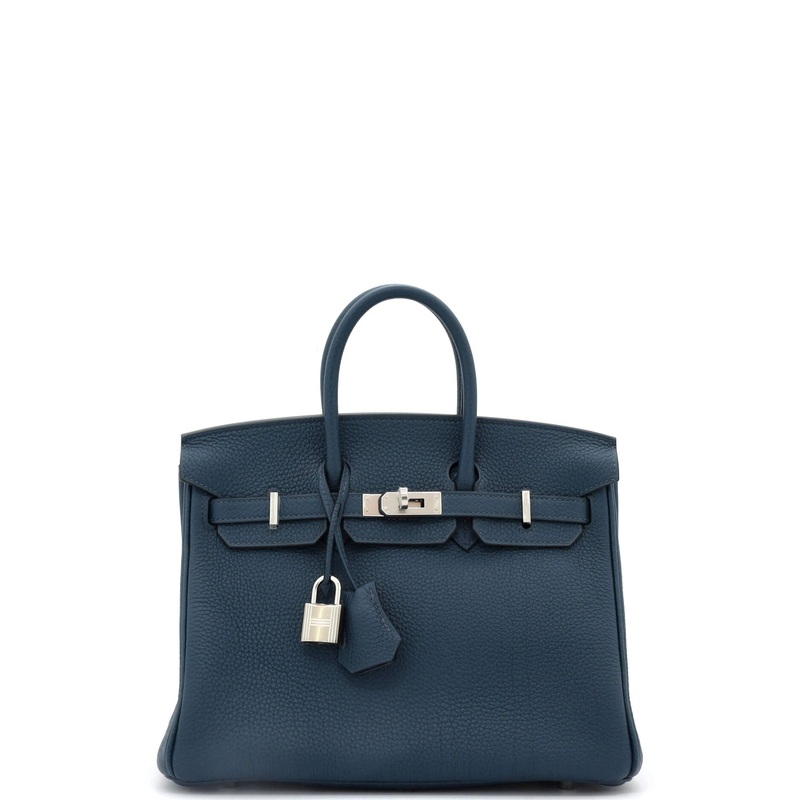 Birkin Handbag Bleu De Prusse Togo with Palladium Hardware 25
