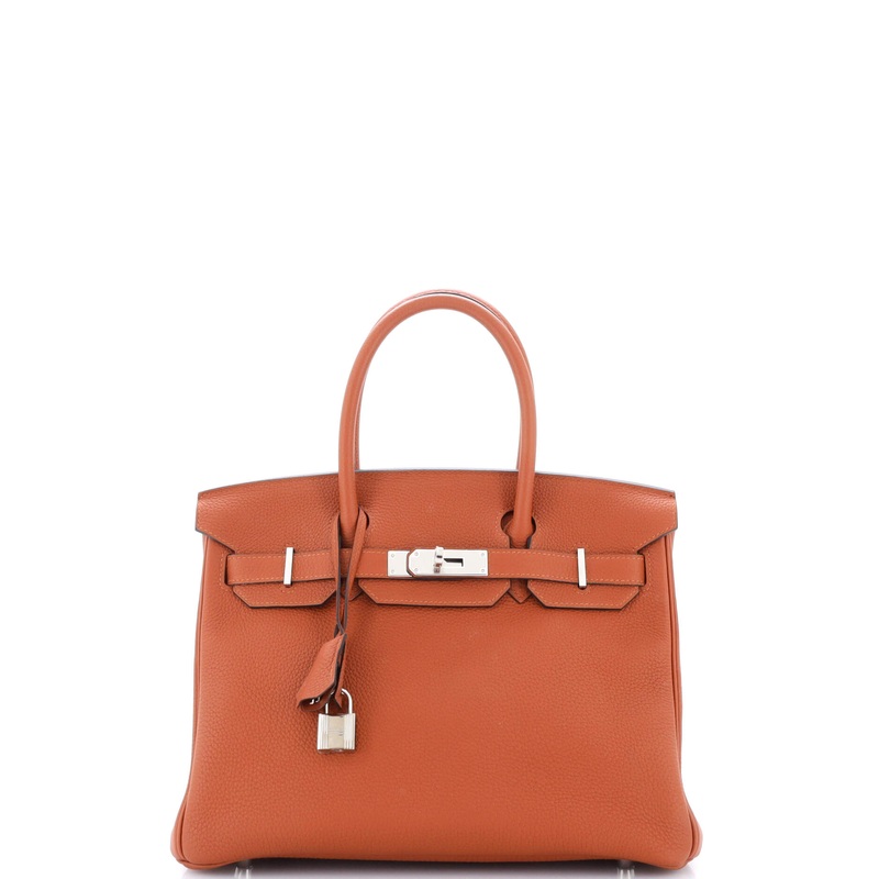 Birkin Handbag Cuivre Togo with Palladium Hardware 30