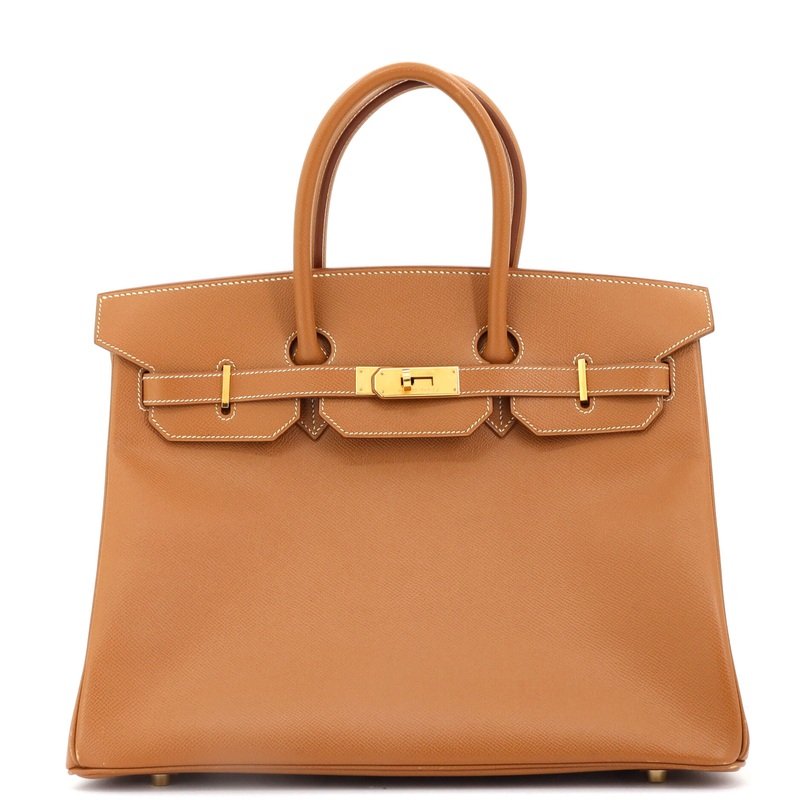 Birkin Handbag Gold Courchevel with Gold Hardware 35