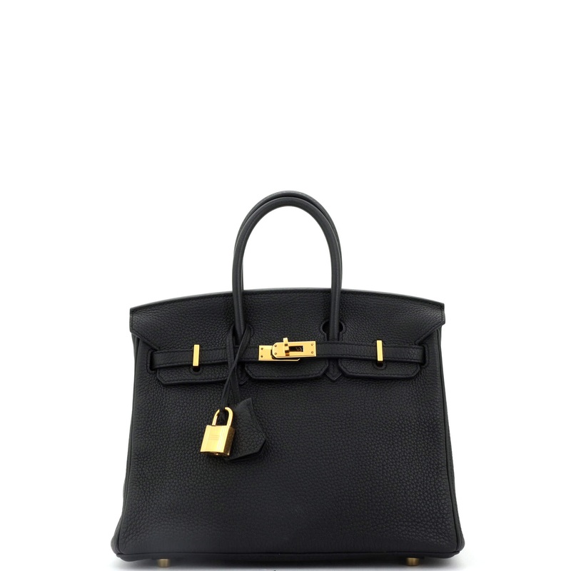 Birkin Handbag Noir Togo with Gold Hardware 25
