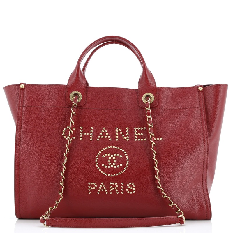 Deauville Tote Studded Caviar Medium