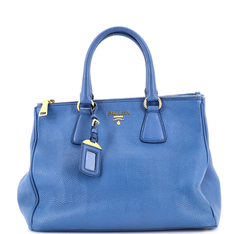 Double Zip Convertible Tote Vitello Daino Large