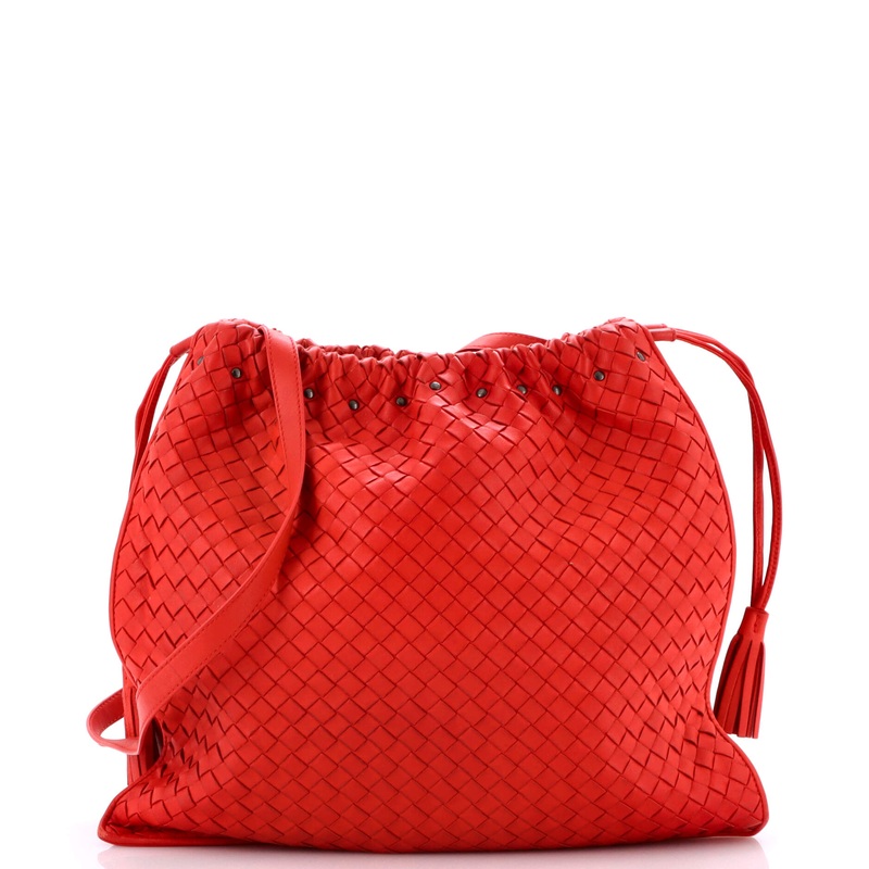 Drawstring Tassel Tote Intrecciato Nappa Medium