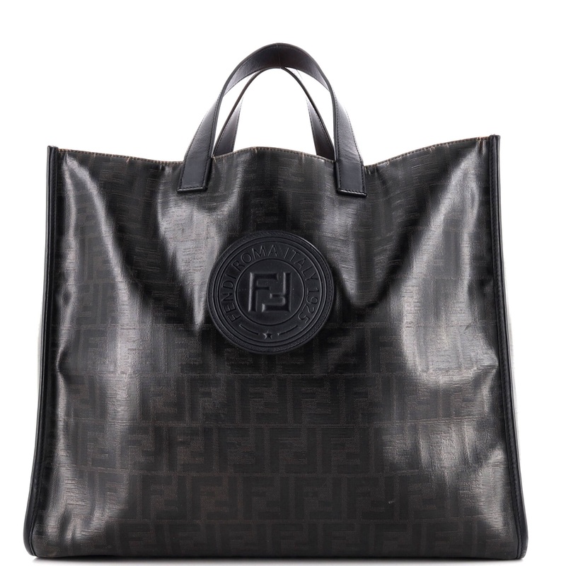 FF Logo Stamp Tote Zucca Coated Canvas Large