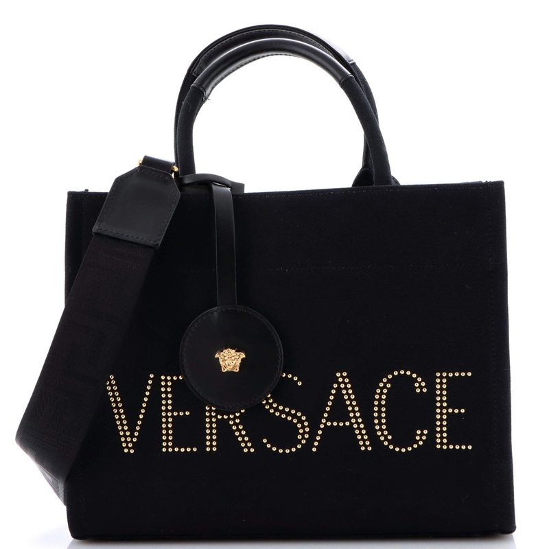 La Medusa Tote Studded Canvas Medium
