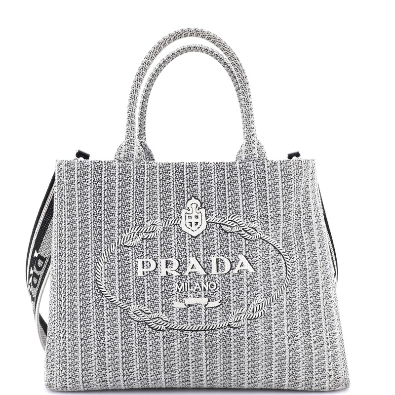 Logo Strap Canapa Tote Jacquard Medium
