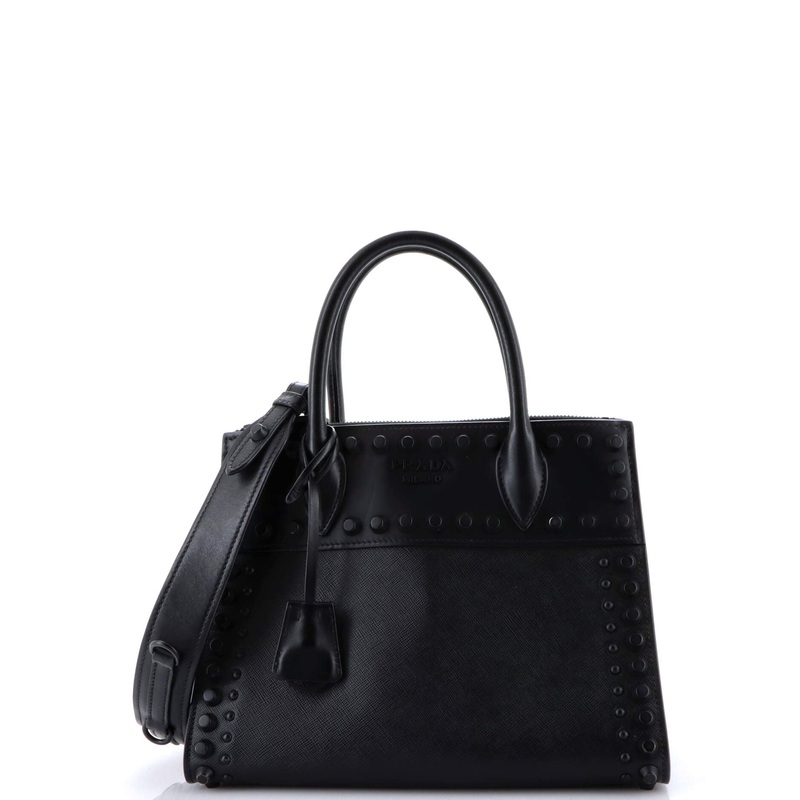 Paradigme Tote Studded Saffiano with City Calf Small