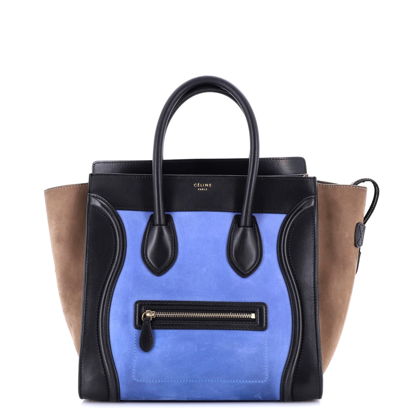 Tricolor Luggage Bag Nubuck Mini