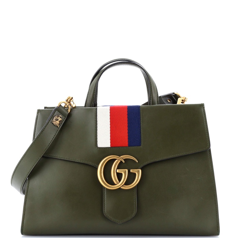Web GG Marmont Tote Leather Medium