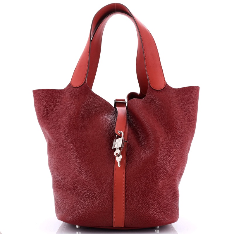 Bicolor Picotin Lock Bag Clemence with Swift TGM