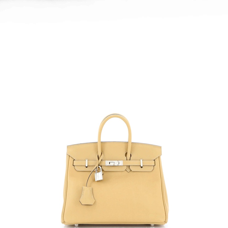 Birkin Handbag Light Swift with Palladium Hardware 25