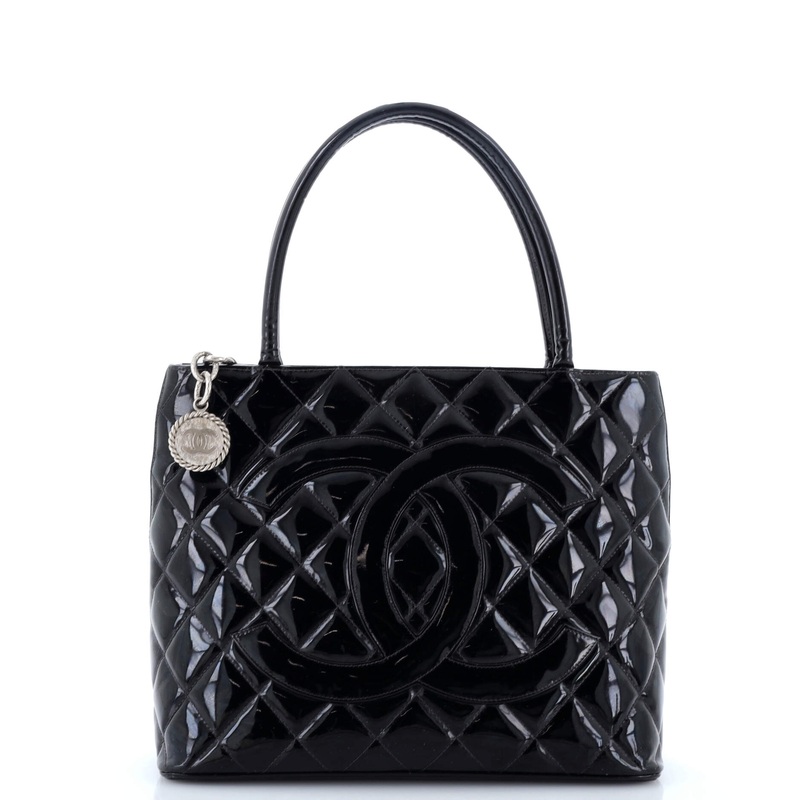 Medallion Tote Quilted Patent