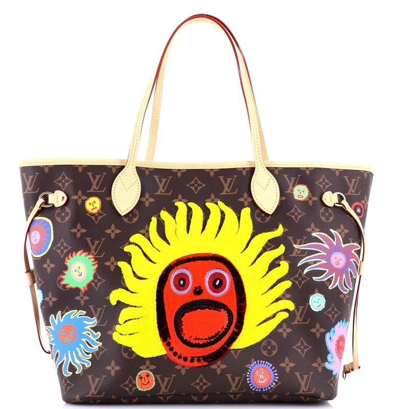 Neverfull NM Tote Yayoi Kusama Embroidered My Eternal Soul Monogram Canvas MM