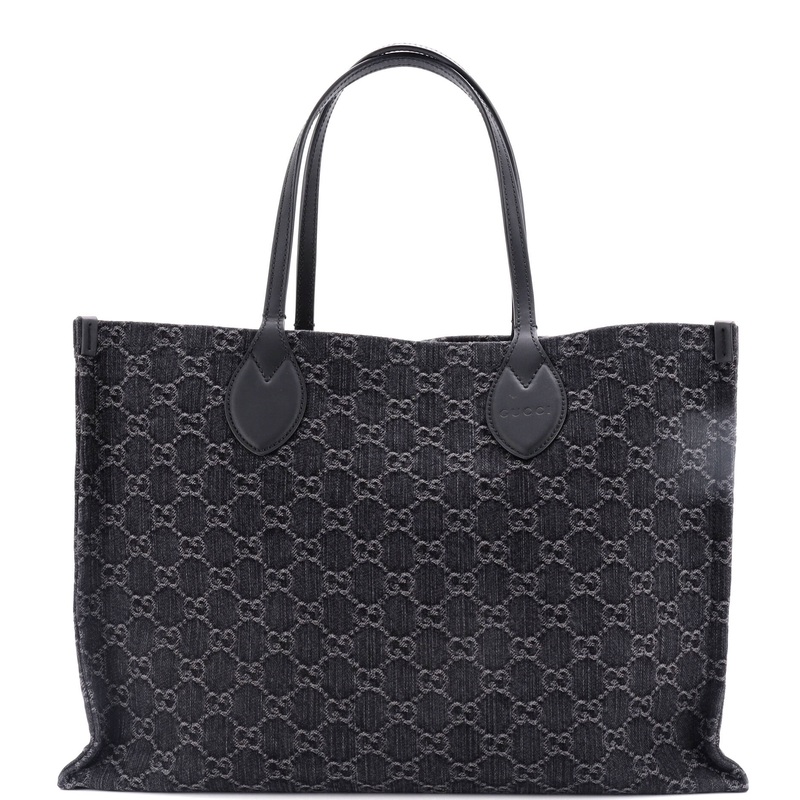 Ophidia Shopper Tote GG Denim Large
