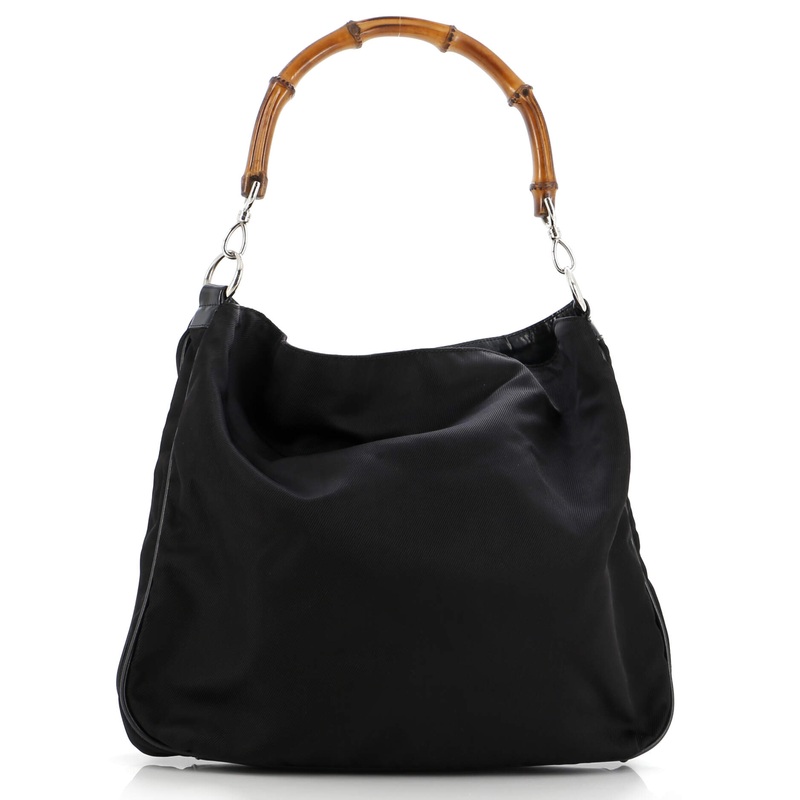 Vintage Bamboo Handle Tote GG Nylon Large