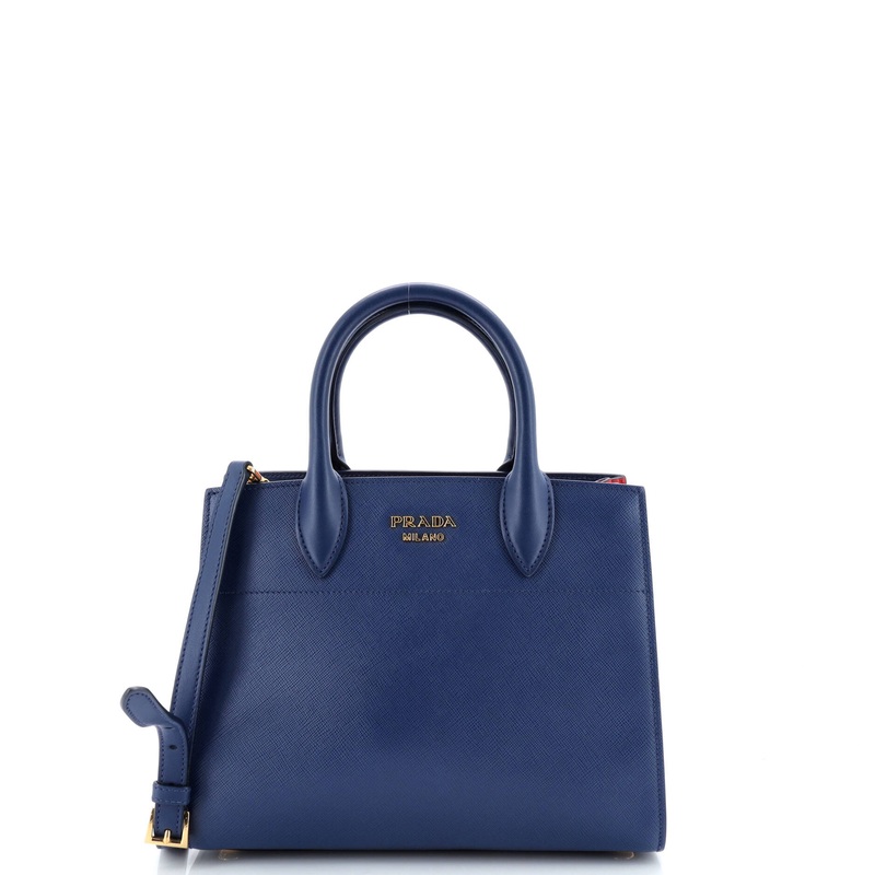 Bibliotheque Tote Saffiano with City Calf Small