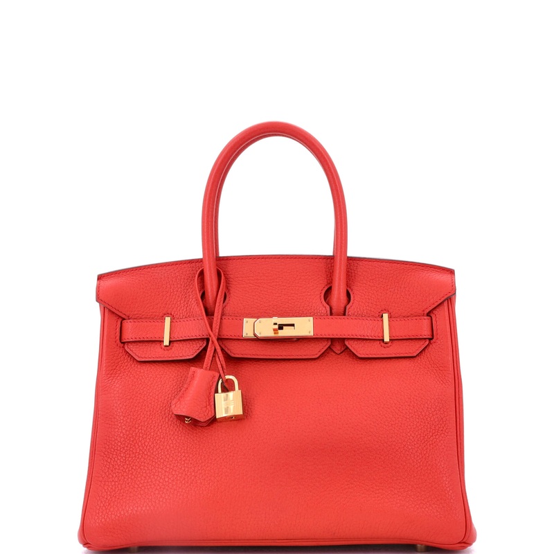 Birkin Handbag Rouge Tomate Togo with Gold Hardware 30