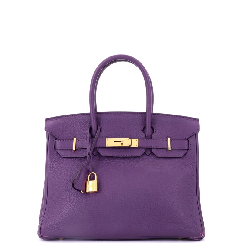 Birkin Handbag Ultraviolet Togo with Gold Hardware 30