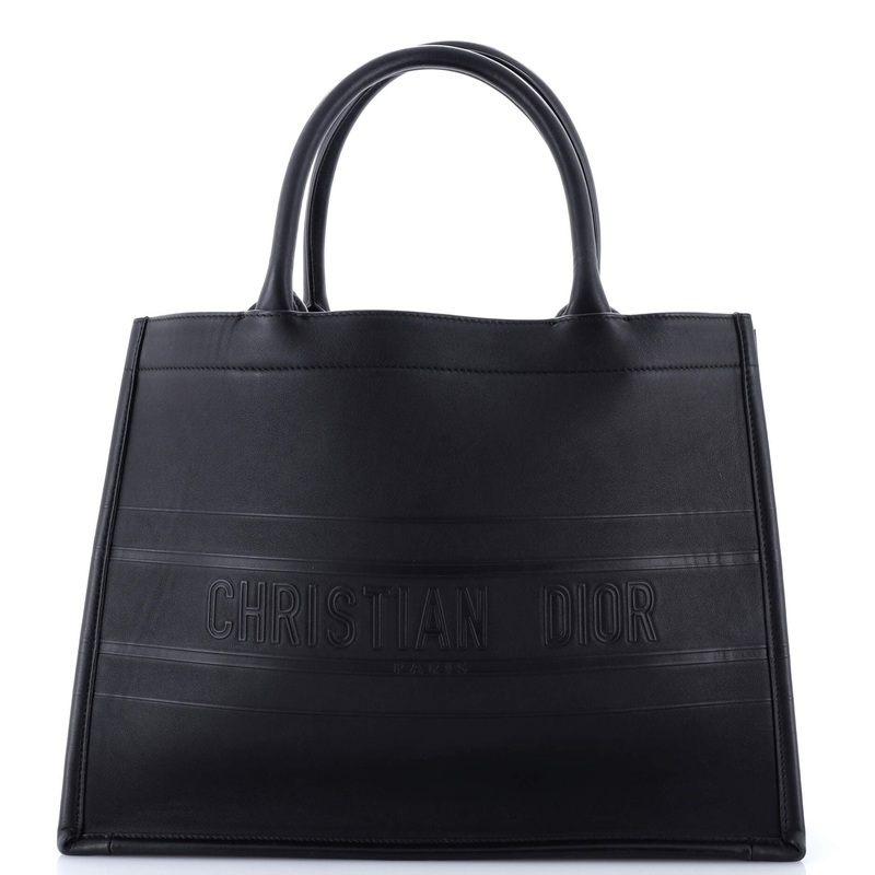 Book Tote Embossed Leather Medium