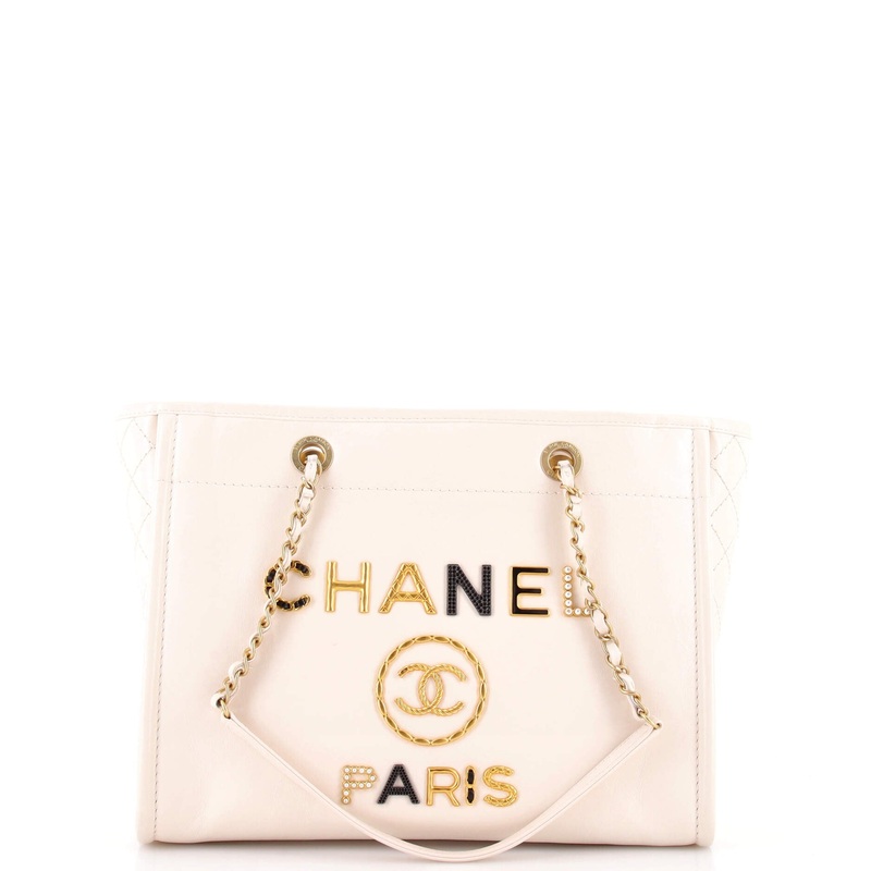 Deauville Tote Embellished Shiny Calfskin Small