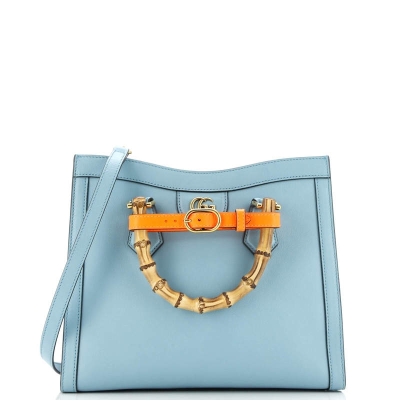 Diana NM Bamboo Handle Tote Leather Small