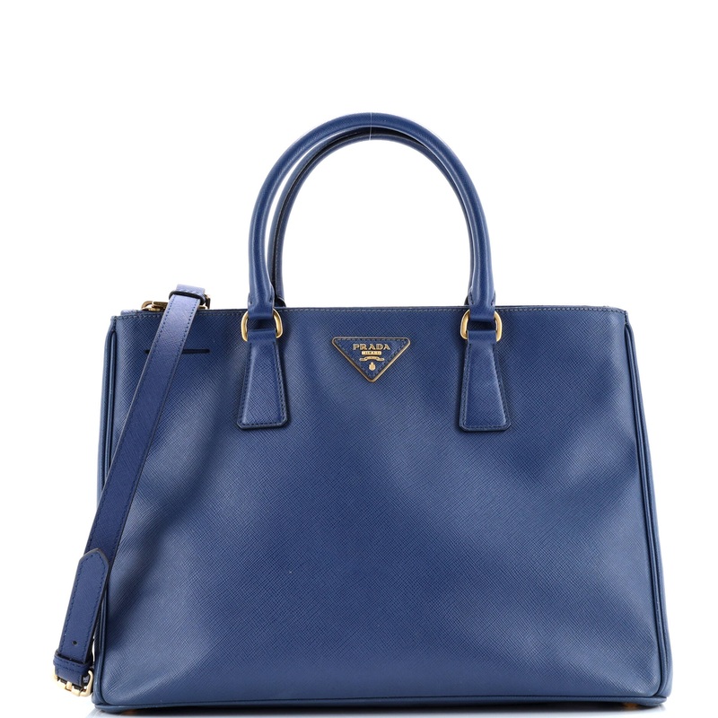 Double Zip Lux Tote Saffiano Leather Medium