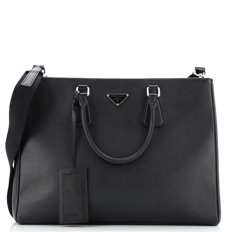 Galleria Double Zip Travel Tote Saffiano Leather Large
