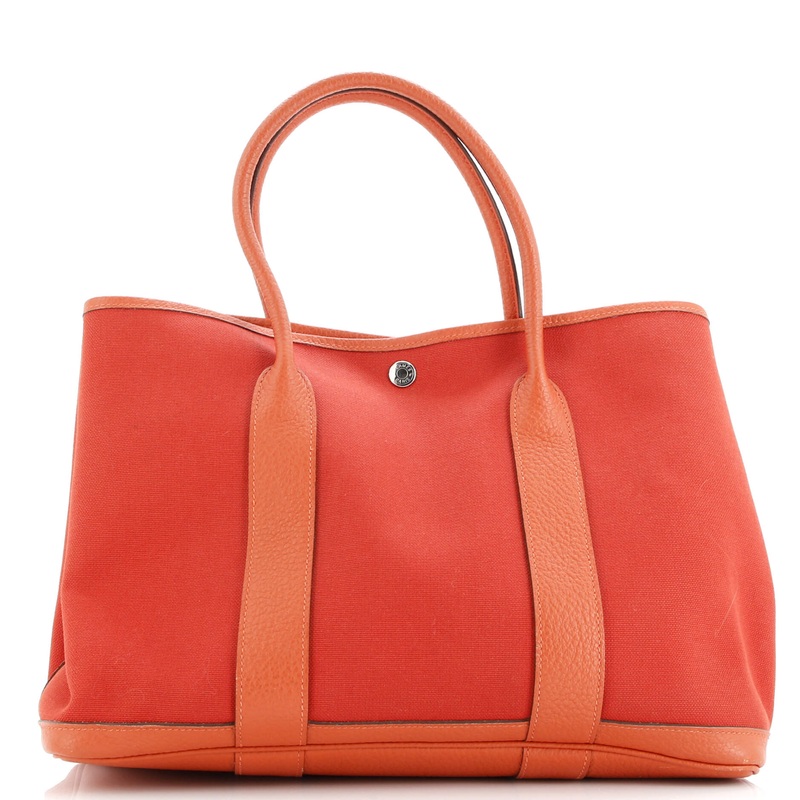 Garden Party Tote Toile and Leather 36