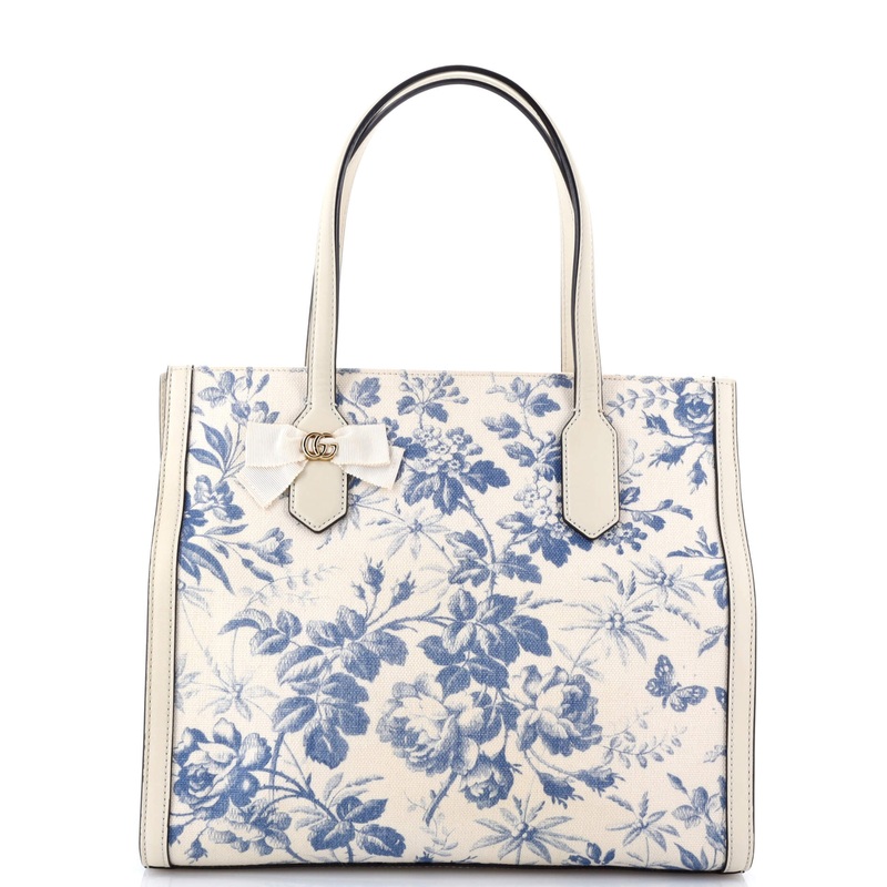 GG Ribbon Tote Coated Printed Canvas Medium