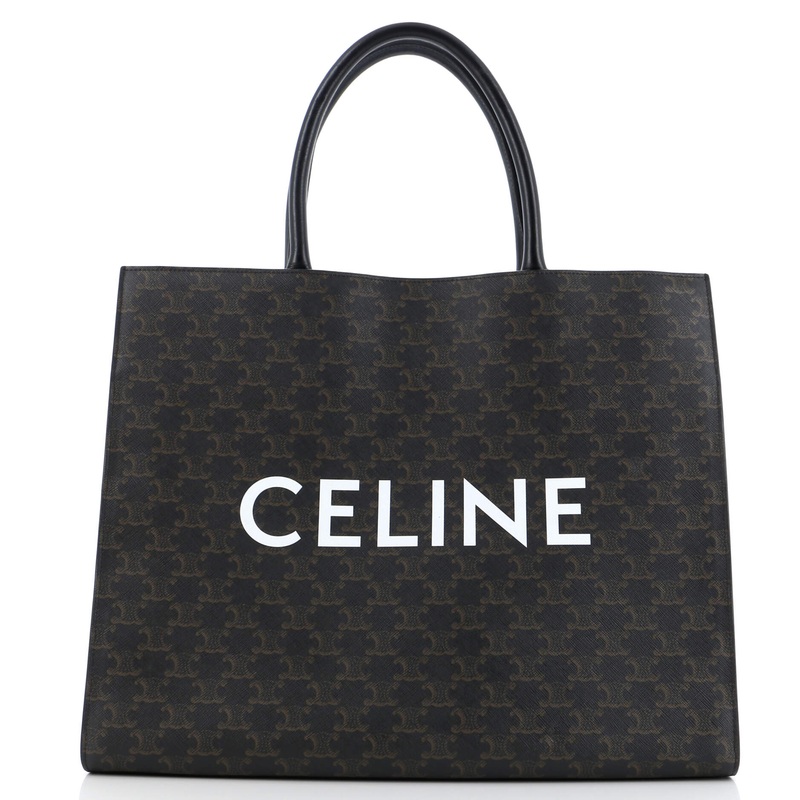 Horizontal Logo Cabas Tote Triomphe Coated Canvas