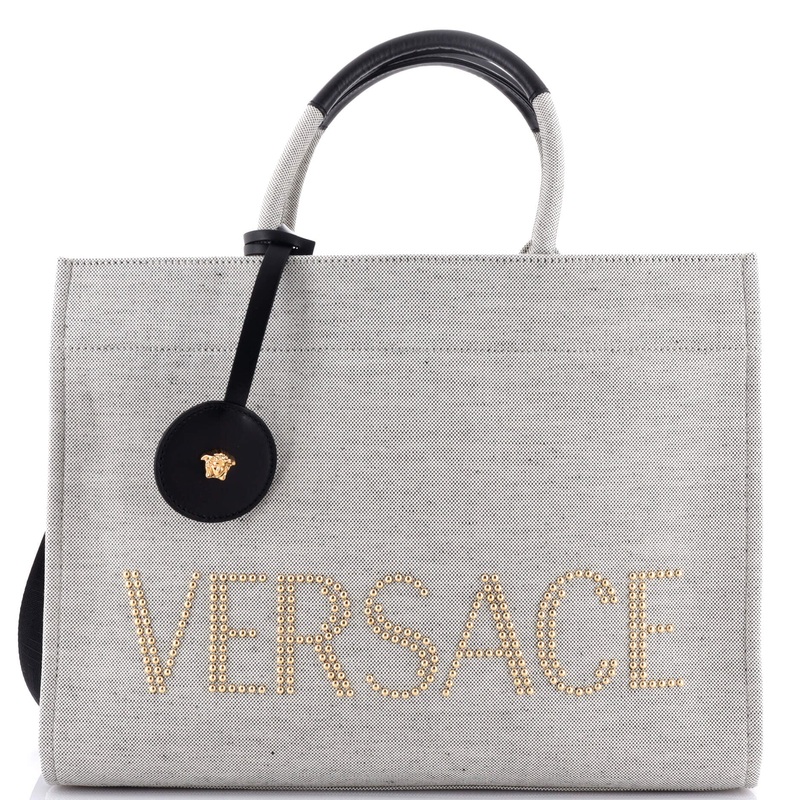La Medusa Tote Studded Canvas Large