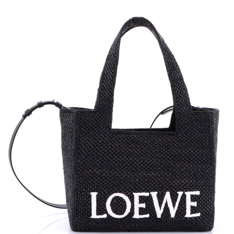 Paula's Ibiza Logo Convertible Tote Raffia Medium