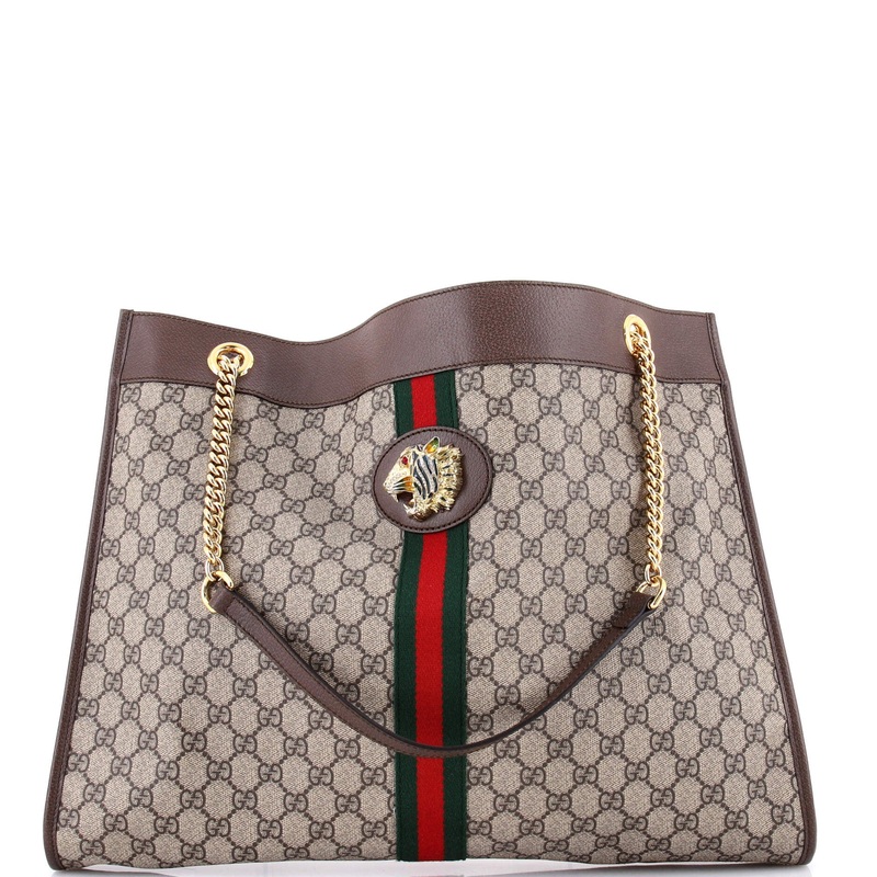 Rajah Chain Tote GG Coated Canvas Large