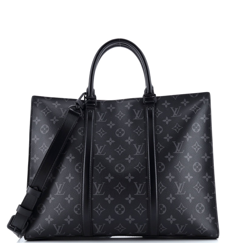 Sac Plat Zipper Tote Monogram Eclipse Canvas Horizontal