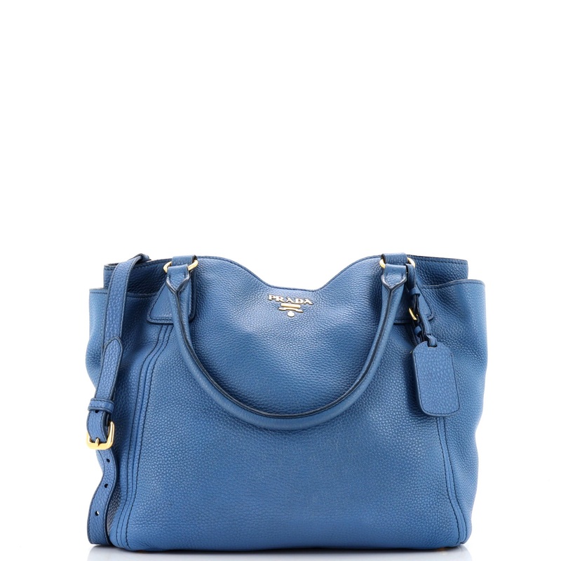 Side Pocket Convertible Tote Vitello Daino Large