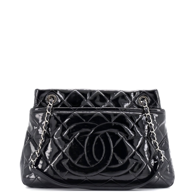 Timeless CC Soft Tote Quilted Patent Medium