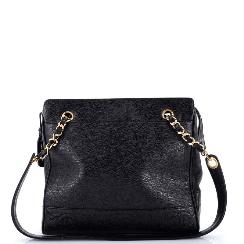 Vintage Stitched CC Shoulder Bag Caviar Small