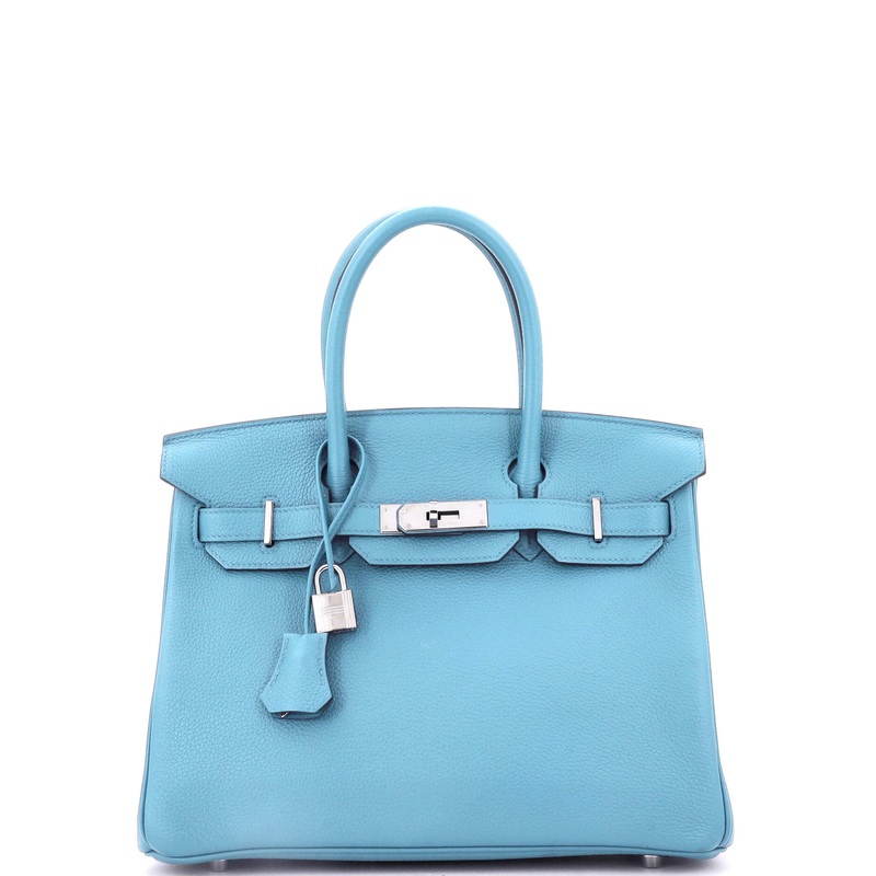 Birkin Handbag Bleu Du Nord Togo with Palladium Hardware 30
