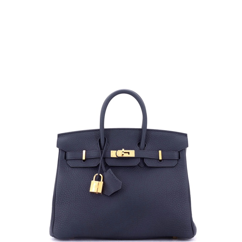 Birkin Handbag Bleu Nuit Togo with Gold Hardware 25