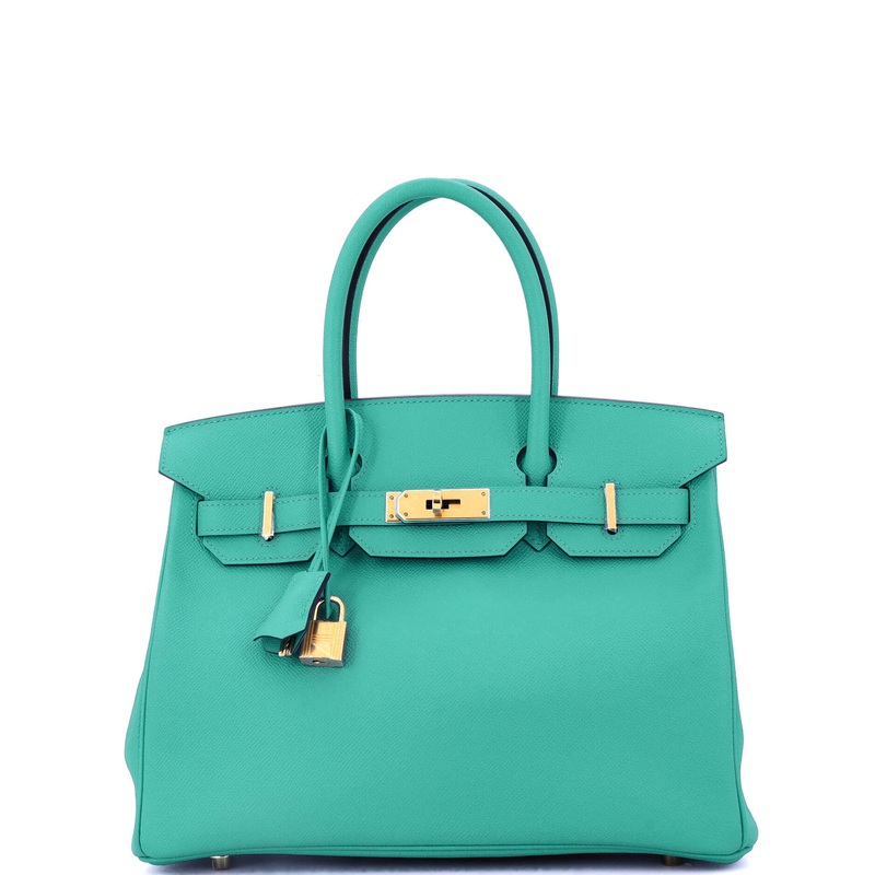 Birkin Handbag Vert Verone Epsom with Gold Hardware 30