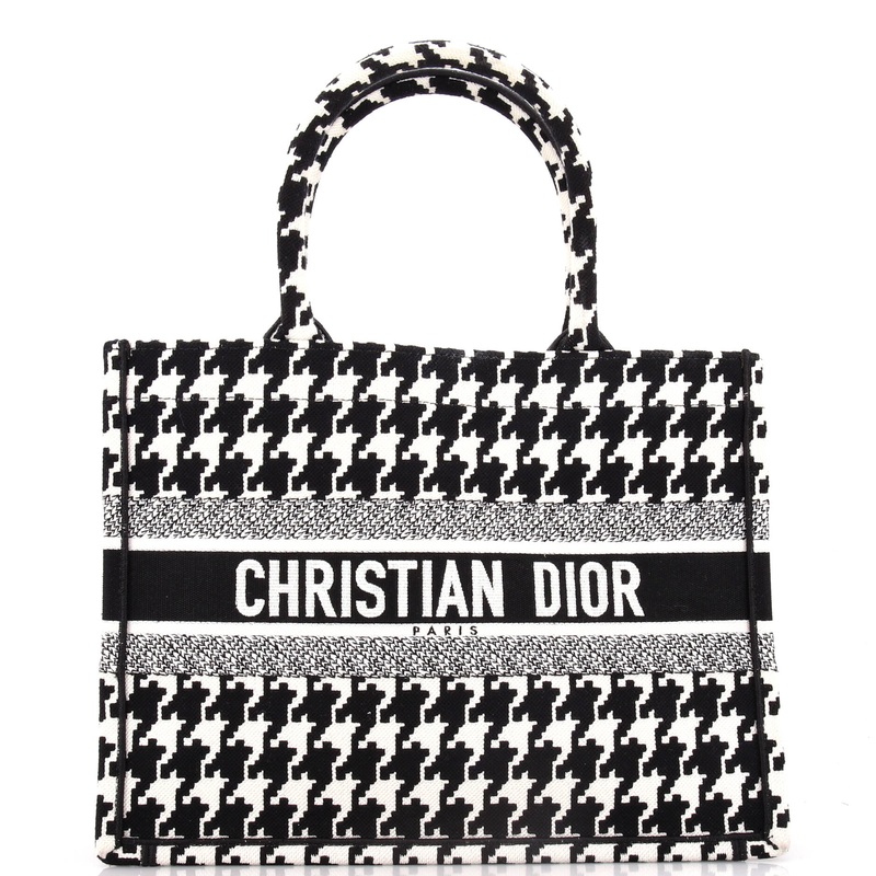 Book Tote Houndstooth Canvas Medium
