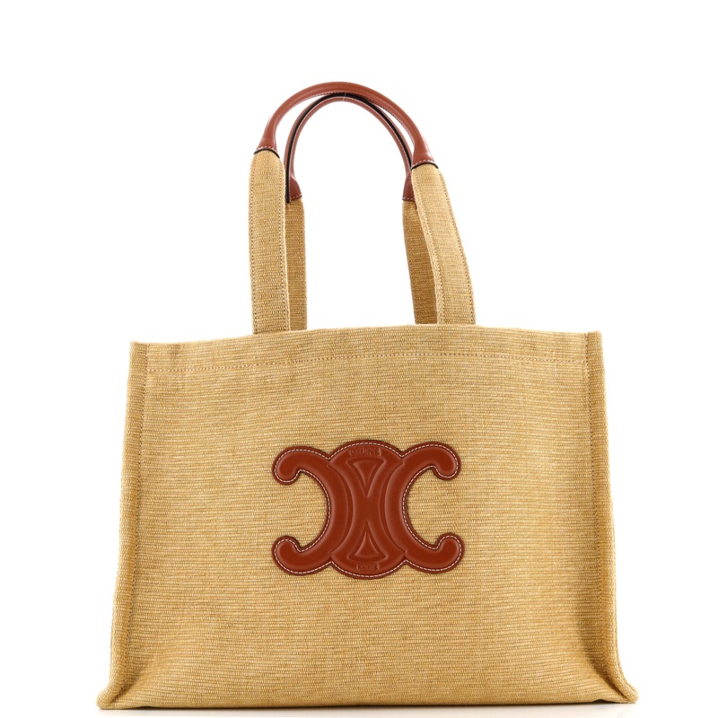 Cabas Thais Tote Raffia Effect Textile Large