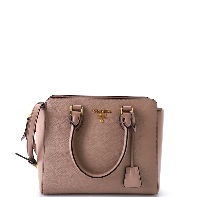 Convertible Tote Saffiano with Soft Calf Small