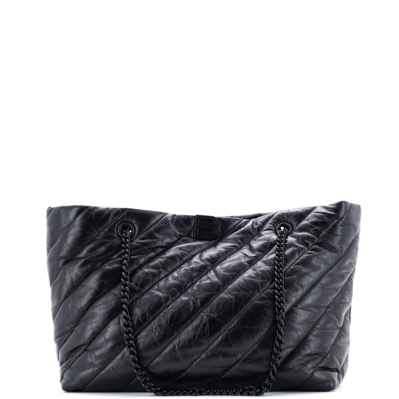 Crush Carry All Chain Tote Quilted Leather Medium