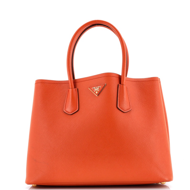 Cuir Double Tote Saffiano Leather Large