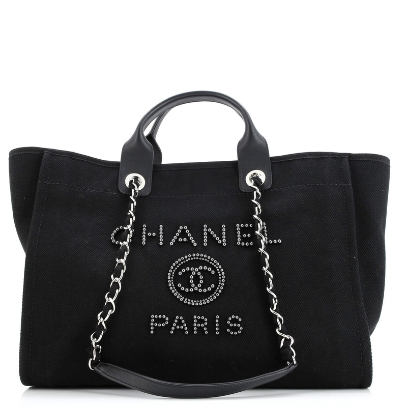Deauville Tote Pearl Embellished Canvas Medium