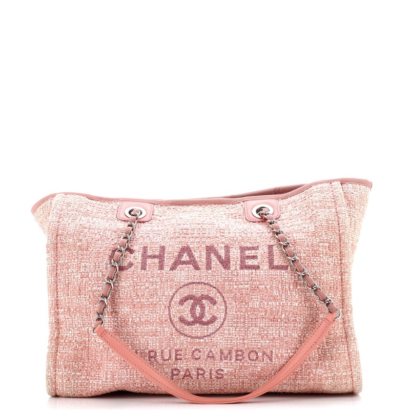 Deauville Tote Raffia with Glitter Detail Small