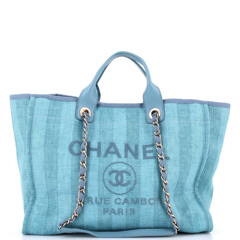 Deauville Tote Striped Mixed Fibers Medium
