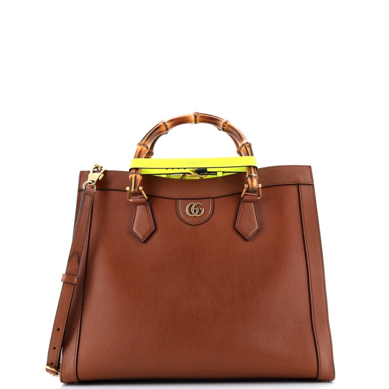 Diana NM Bamboo Handle Tote Leather Medium
