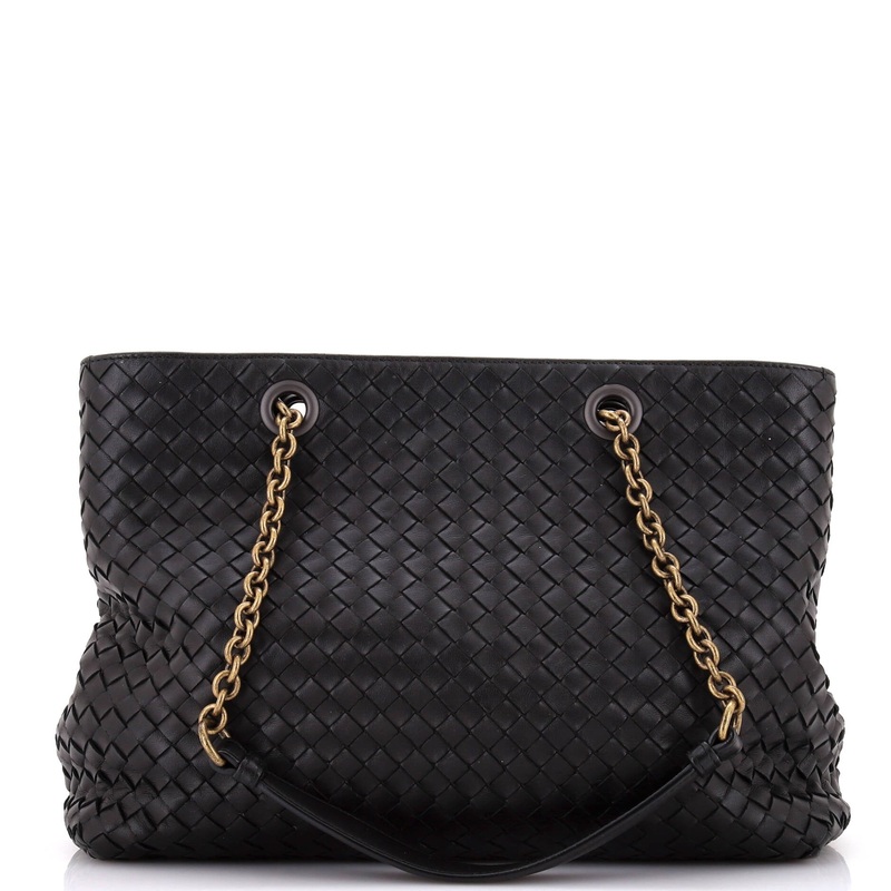 Double Chain Tote Intrecciato Nappa Medium